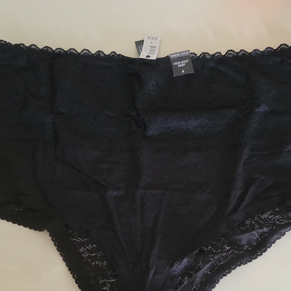Torrid Black High-Waist Lace Brief